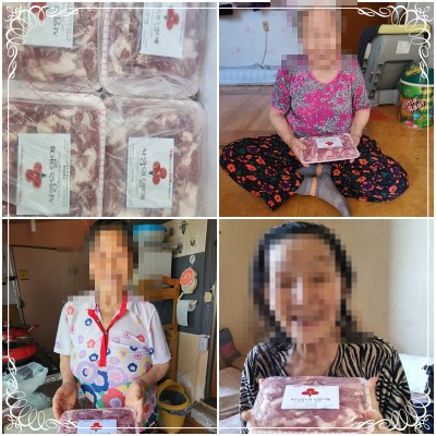 재가노인지원 서비스 이용자 부광식육점 물품(돼지고기 20팩) 후원 이미지